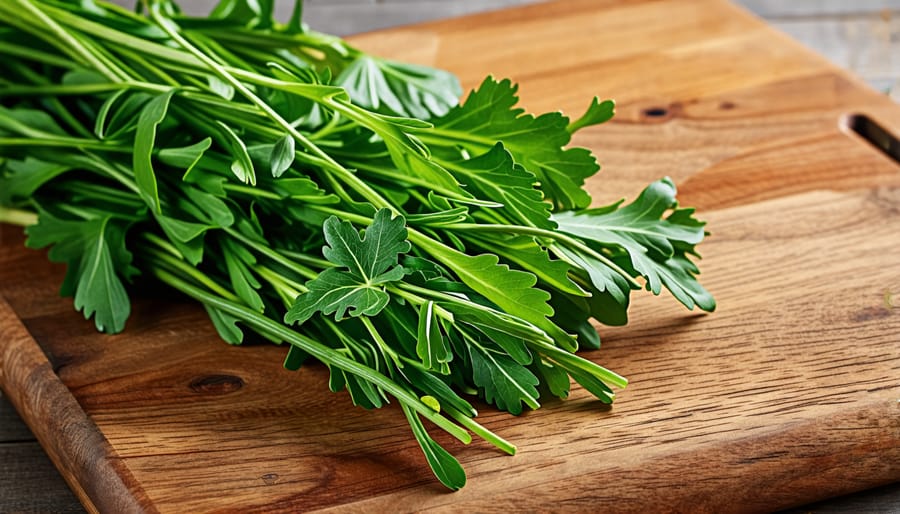 Fresh dandelion greens ready for cooking or salad preparation