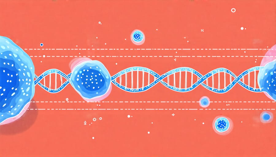 Diagram showing gene therapy targeting specific cells with vector delivery