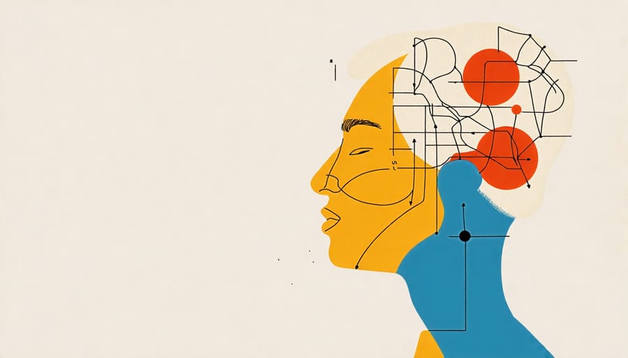 Conceptual depiction of hormonal imbalance symptoms