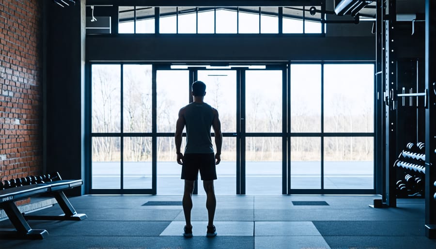 Determined person ready to begin their gym journey