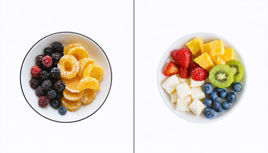 Contrasting images demonstrating the difference between brain-damaging and brain-supporting food choices