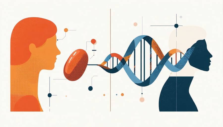 Conceptual representation of the balance between genetics and lifestyle in cholesterol management