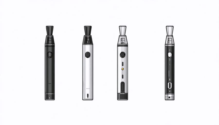 Graphic showing different types of vaping devices