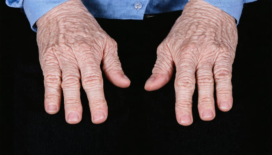 Elderly person's hands with signs of aging