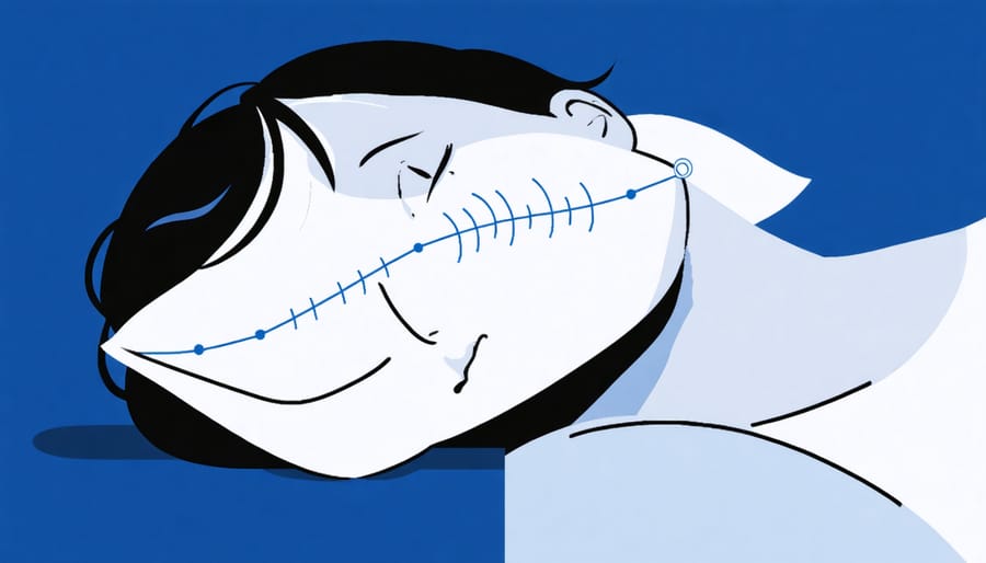 Diagram demonstrating how poor pillow support can cause headaches