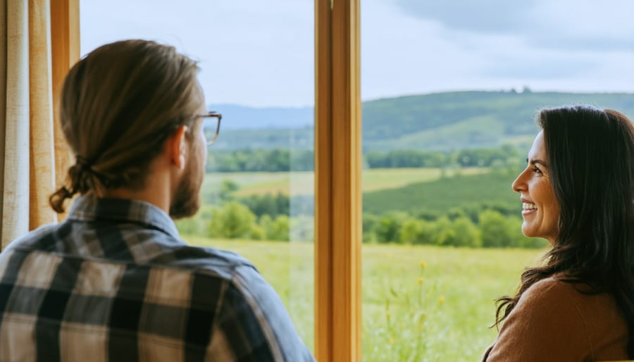 Online mental health counseling session between therapist and rural patient