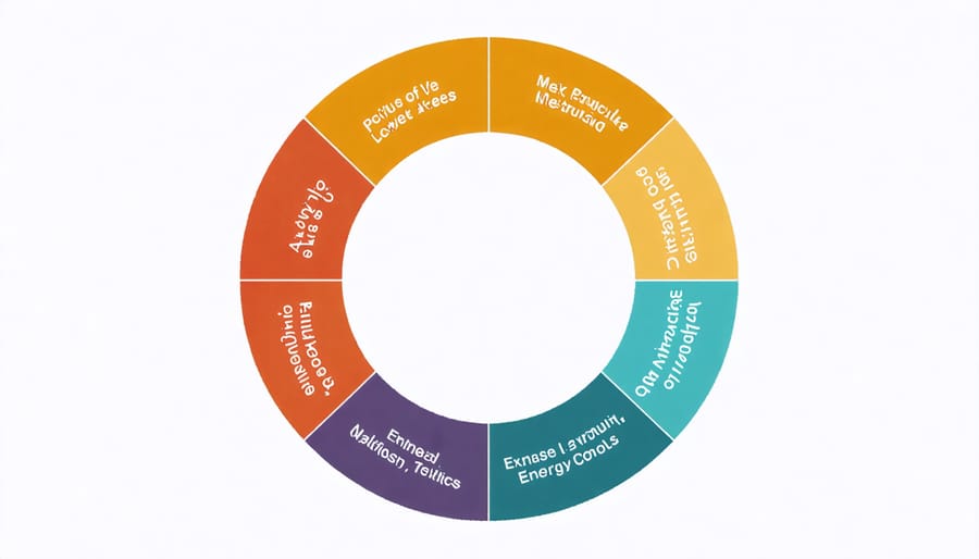 Infographic illustration of menstrual cycle phases showing energy patterns and recommended activities