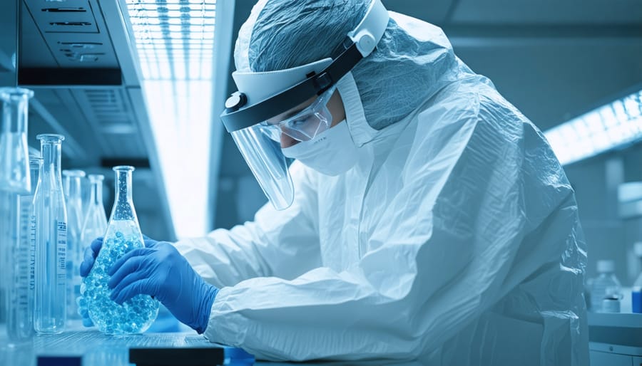 Medical researcher conducting gene therapy procedures in a laboratory setting