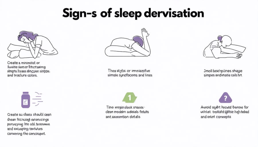 Visual chart displaying common symptoms of sleep deficiency in women, including mood changes and physical signs