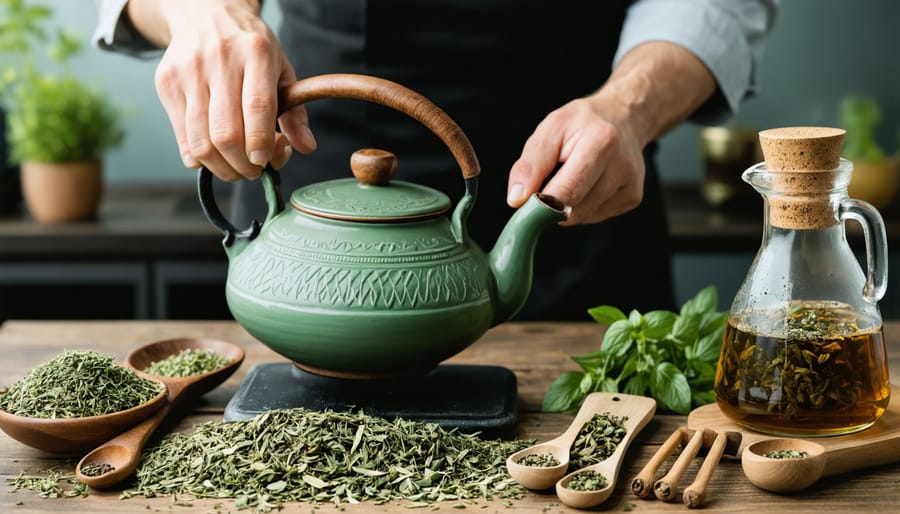 Step-by-step preparation of hormone-balancing herbal tea blend