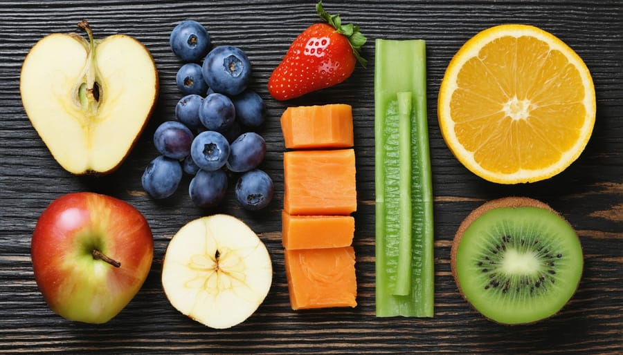 Healthy foods known to boost immunity including citrus fruits, berries, nuts, and leafy greens