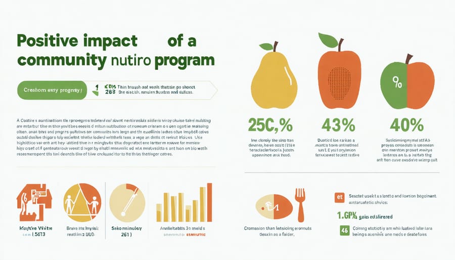 Data visualization showing health improvements and program participation statistics in Canadian communities