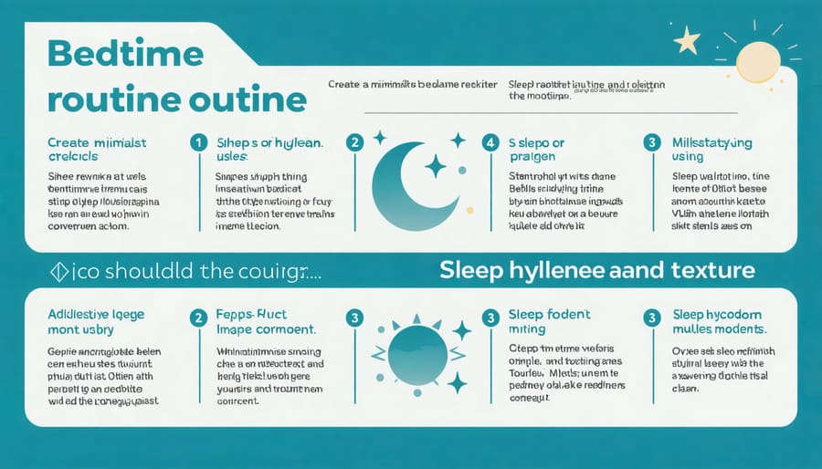 Step-by-step illustration of effective bedtime routine practices for better sleep